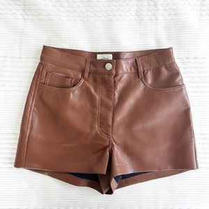 ARITZIA Wilfred Leather Melina Shorts